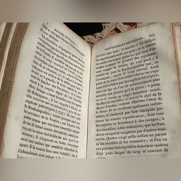 RARE 1825 French Book Histoire History w/Fantastic PULL OUT MAP Cours D’histoire - Picture 15 of 16